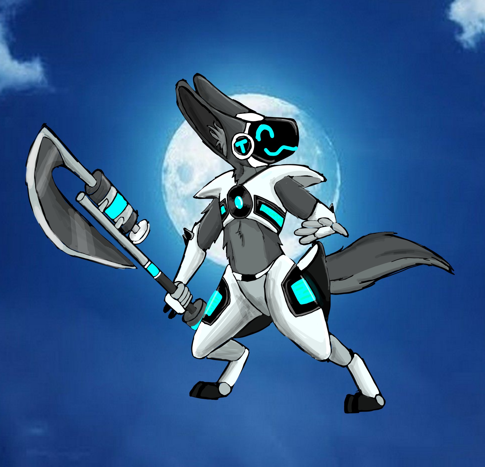 Protogen furry with wings