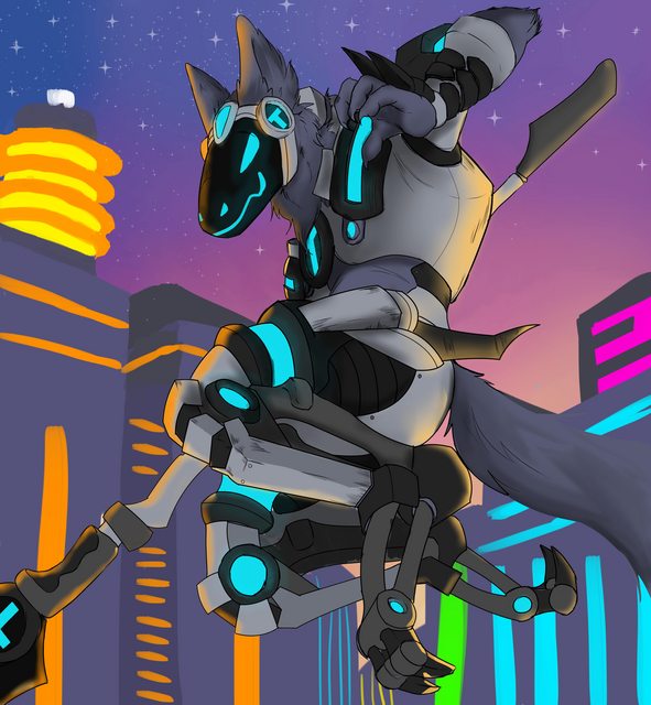 Protogen i mean proto lancer - Art by Larry-The-Lombax - Trovesaurus